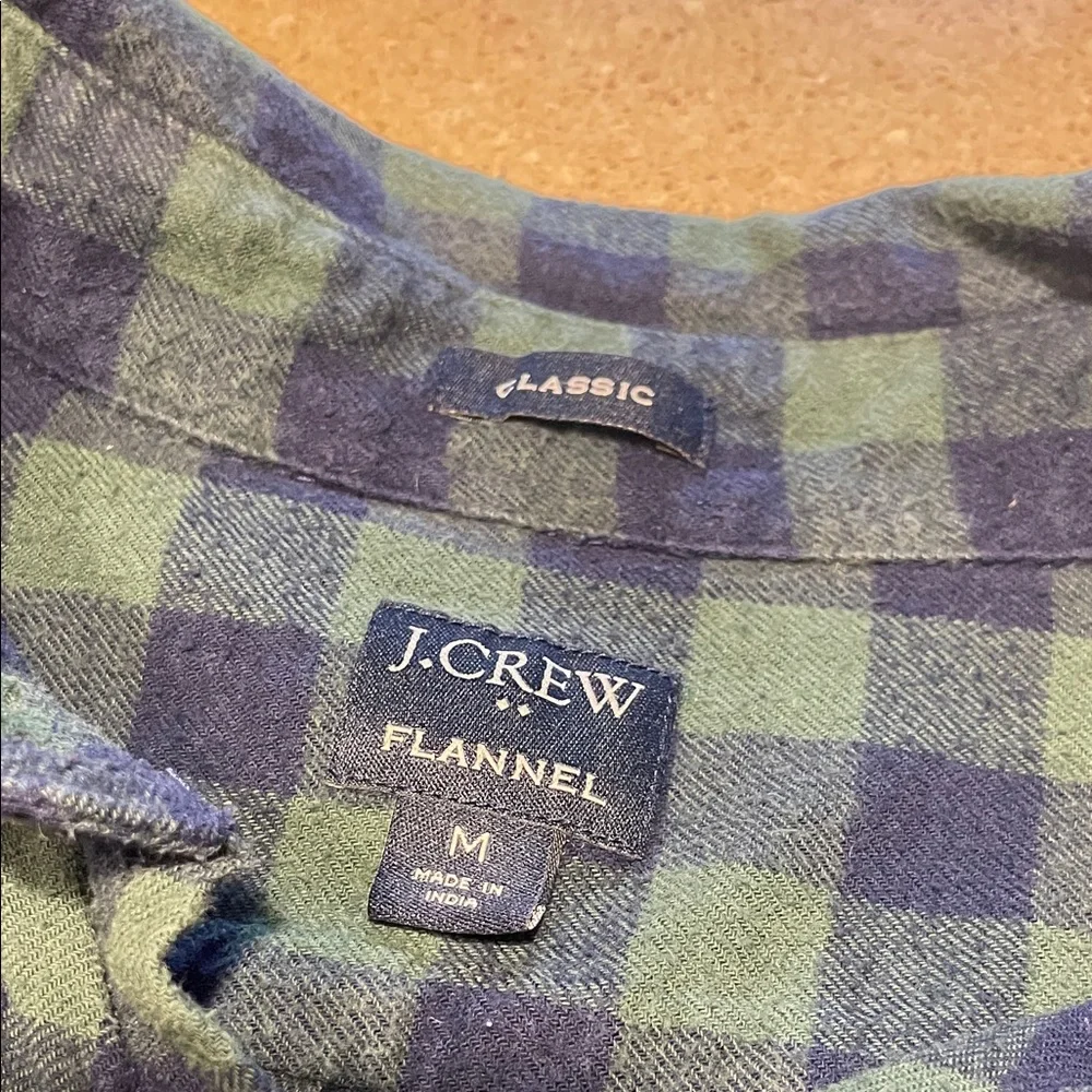 J. Crew Navy and Forest Checkered Men's Shirt
